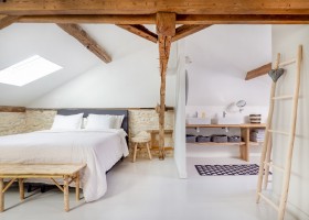 Bassiviere in de Lot-et-Garonne, Frankrijk slaapkamer Brockbernd Fotografie Bassivière Barn Chic 30pluskids