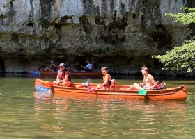 Camping des Arcades in de Lot, Frankrijk kanoen Camping Des Arcades 30pluskids