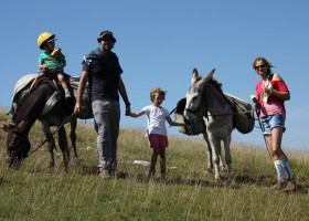 Altratoscana in Toscane, Italie gezin met ezels Altratoscana 30pluskids