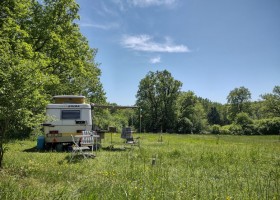 Aux Martis in Paulhiac Zuidwest Frankrijk camper Aux Martis 30pluskids