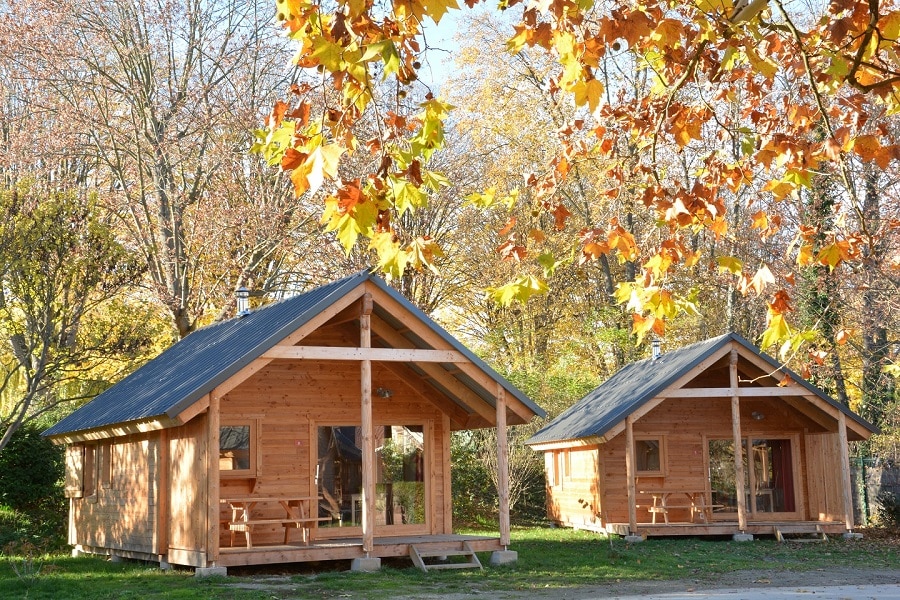 Huisjes op camping in de Alsace