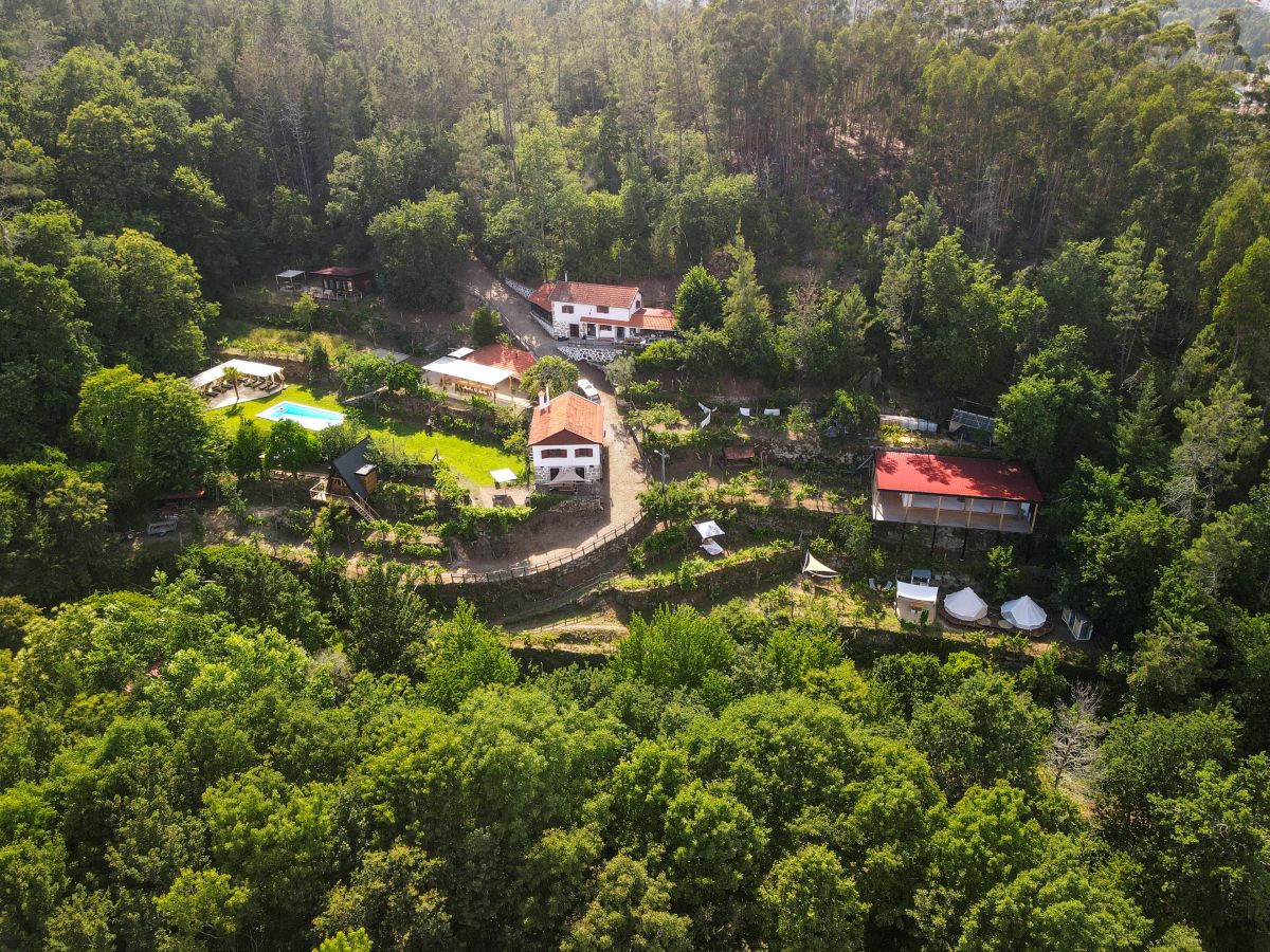 Land of Deveza in Centraal Portugal van bovenaf