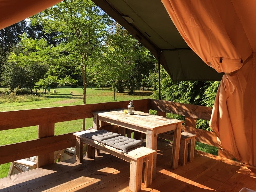 camping la noziliere safaritent terras - 30pluskids