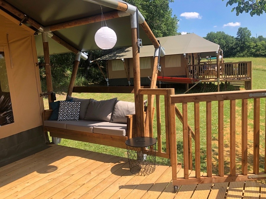 Lodgetenten bij Domaine du Cammazet in de Ariege, Frankrijk