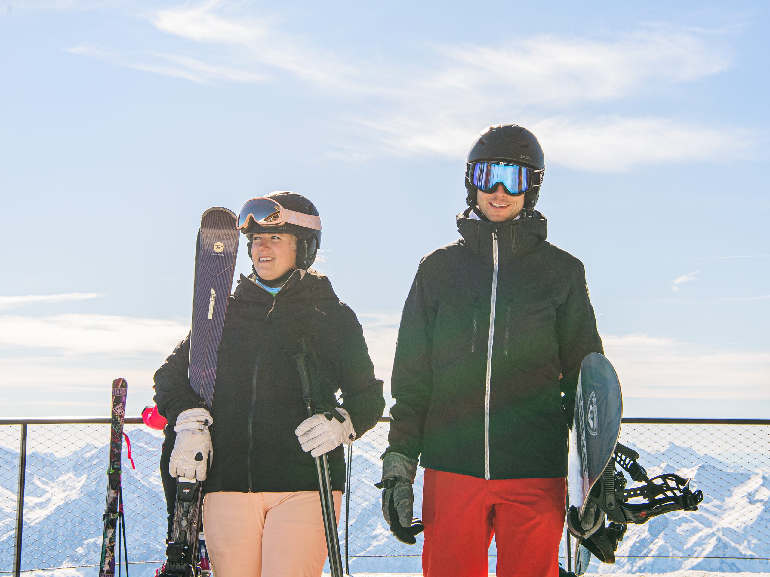 Skien op de Alpe d'Huez in Frankrijk
