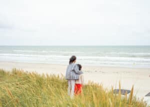 kindvriendelijk strand bij Løkken Klit Camping, Noord-Jutland