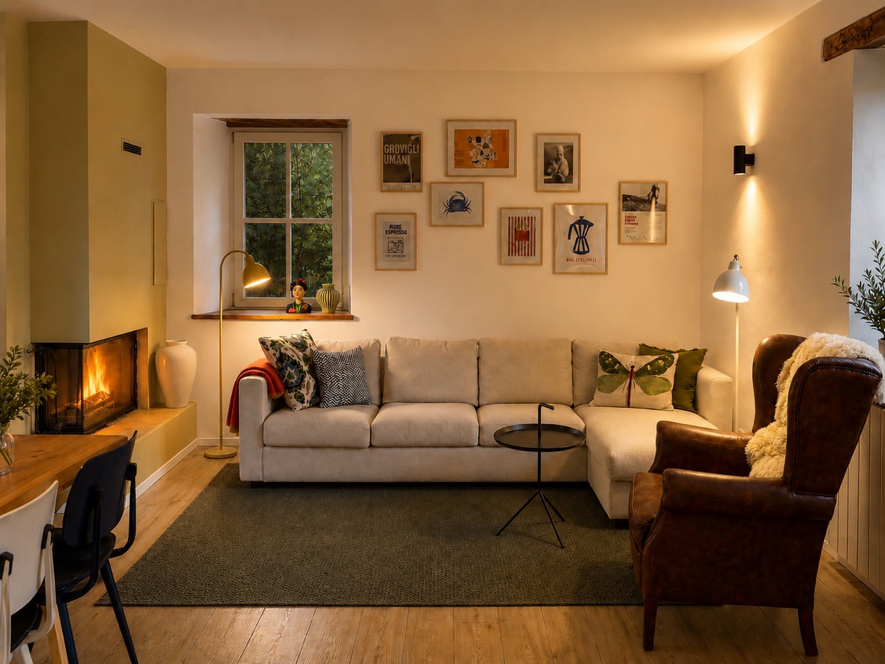 Casa staccata in piemonte italie woonkamer