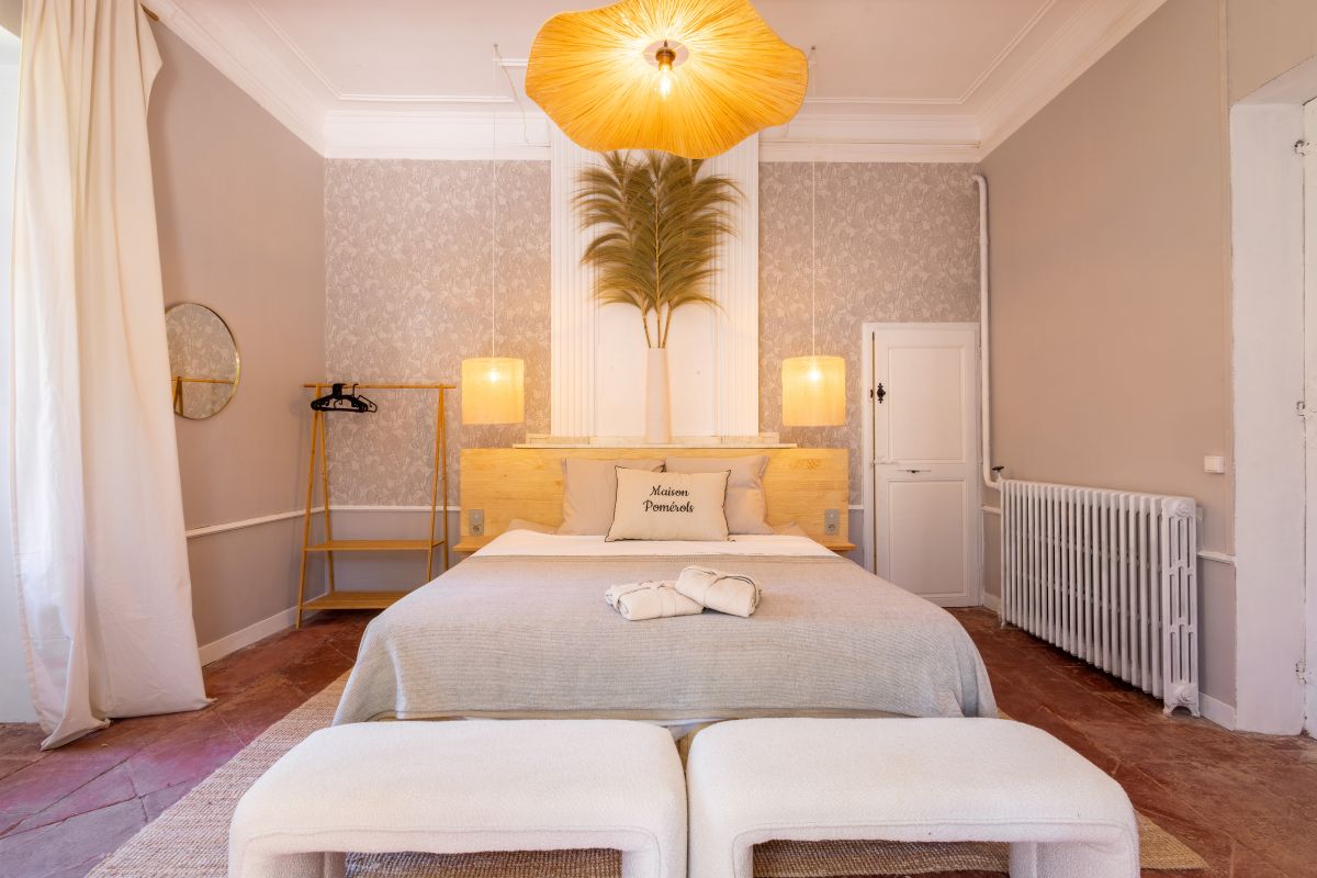Maison pomerols in zuid frankrijk slaapkamer loor