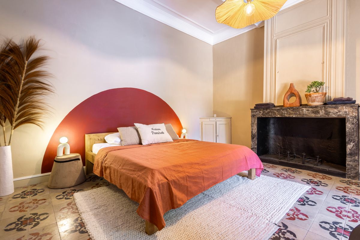 Maison pomerols in zuid frankrijk slaapkamer pien